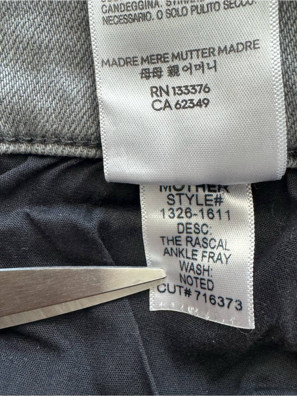 MOTHER The Rascal Ankle Fray Jeans in Noted Gray Size 31 - Picture 10 of 12